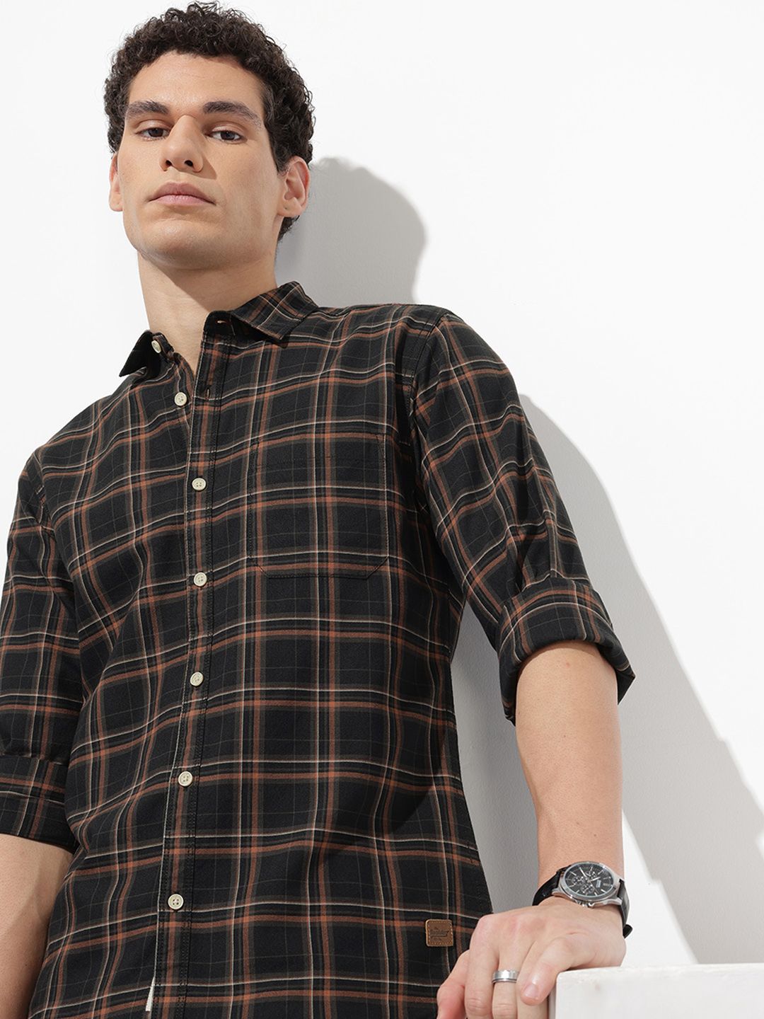 Roadster Life Co. Soft Touch Checked Casual Shirt