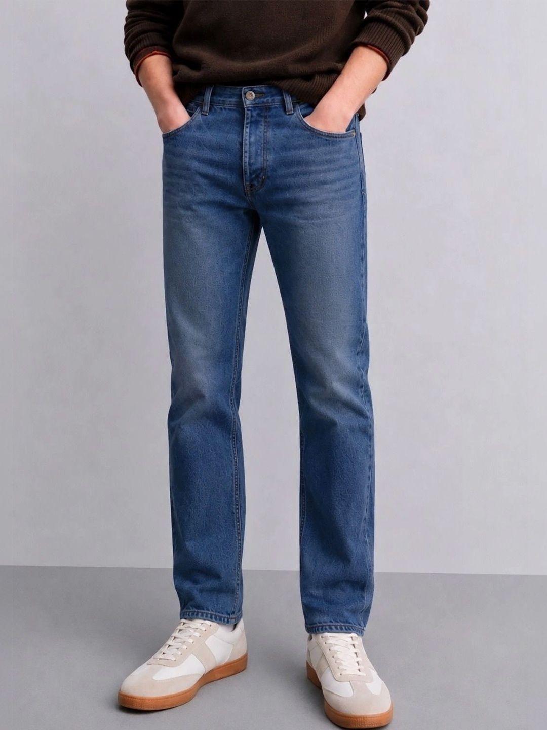 MISCHIEF MONKEY Men Smart Slim Fit Mid-Rise Stretchable Jeans