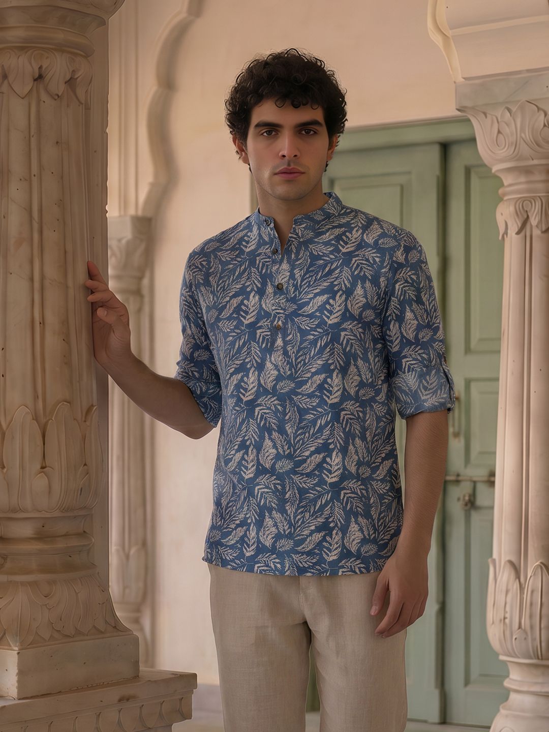 Anouk Men Floral Printed Indie Prints Kurta