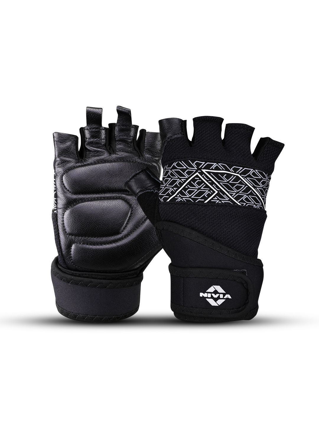 NIVIA Pro Grip Genuine Leather Gym Gloves