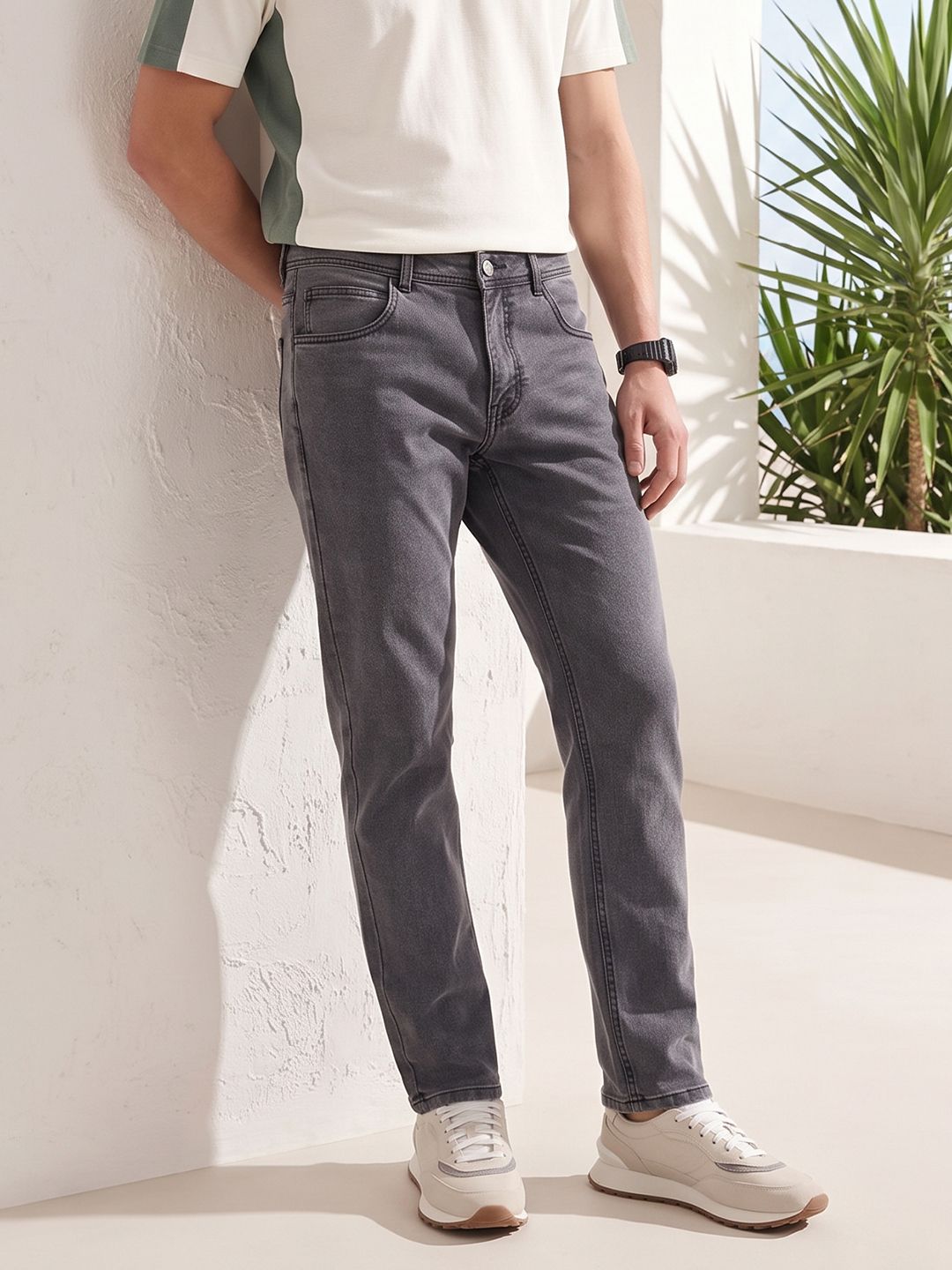 Mast & Harbour Men Slim Fit Stretchable Jeans