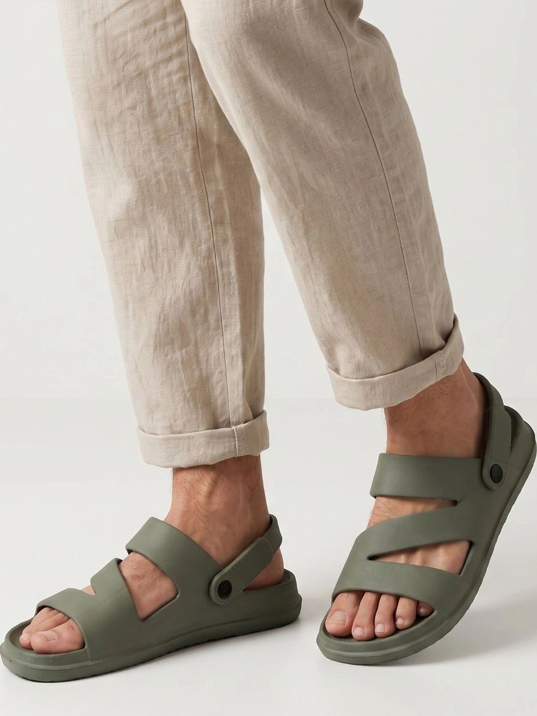 NoStrain Men Moulded Zigzag Comfort Sandals