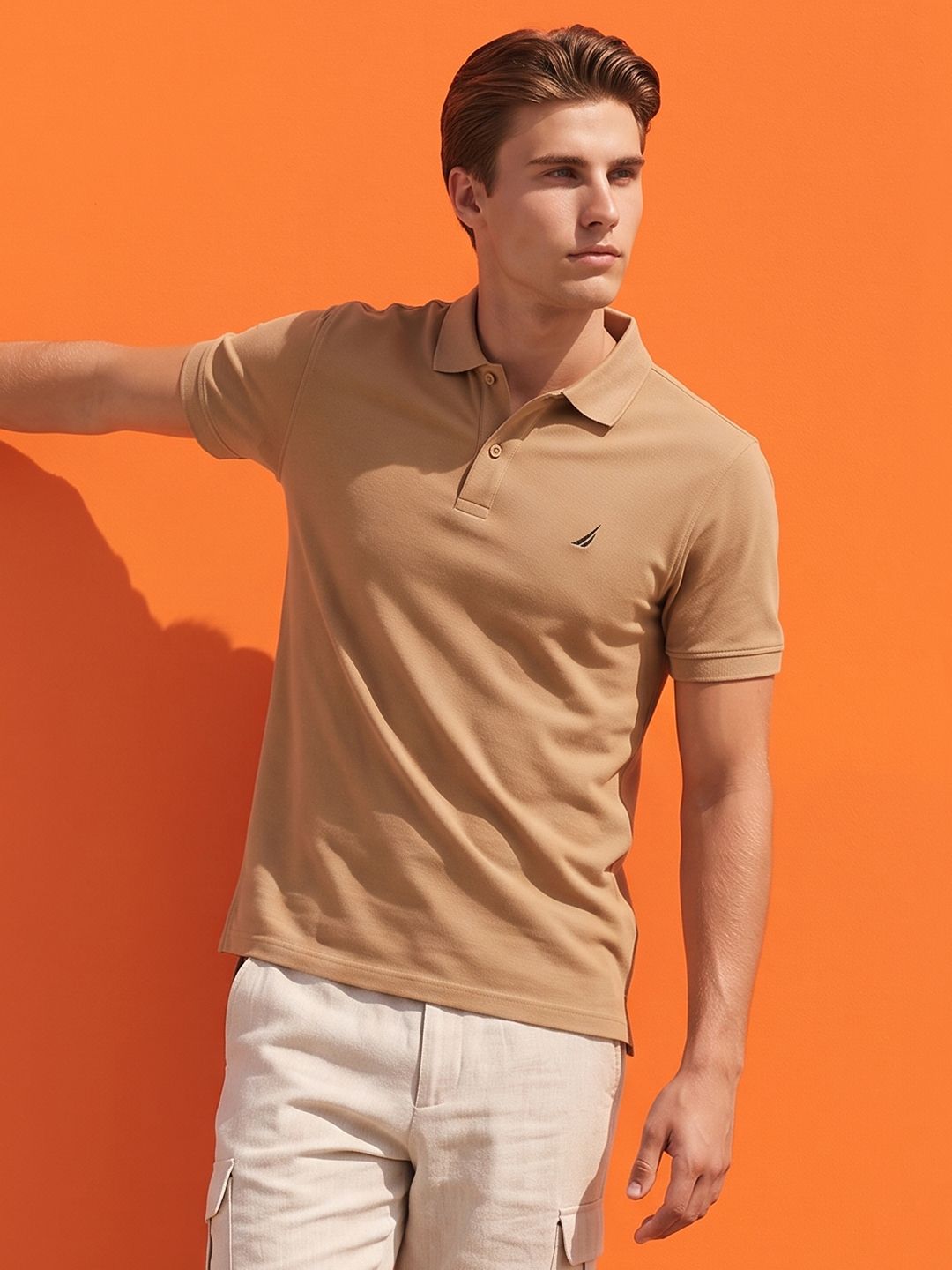 Nautica Polo Collar Pure Cotton T-shirt