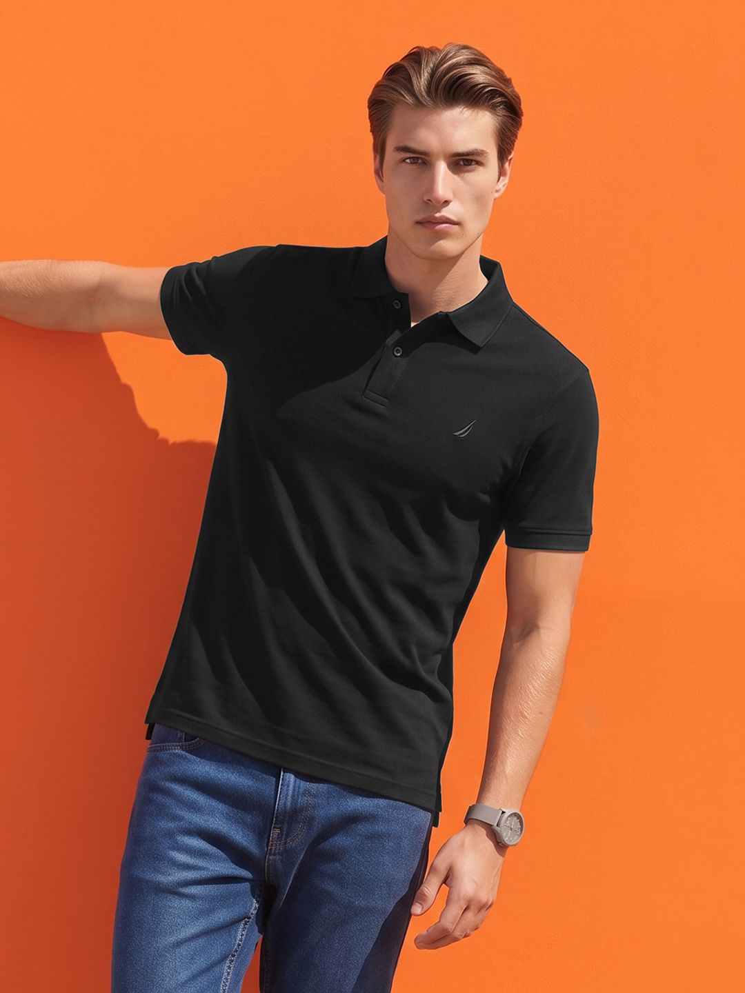 Nautica Polo Collar Pure Cotton T-shirt