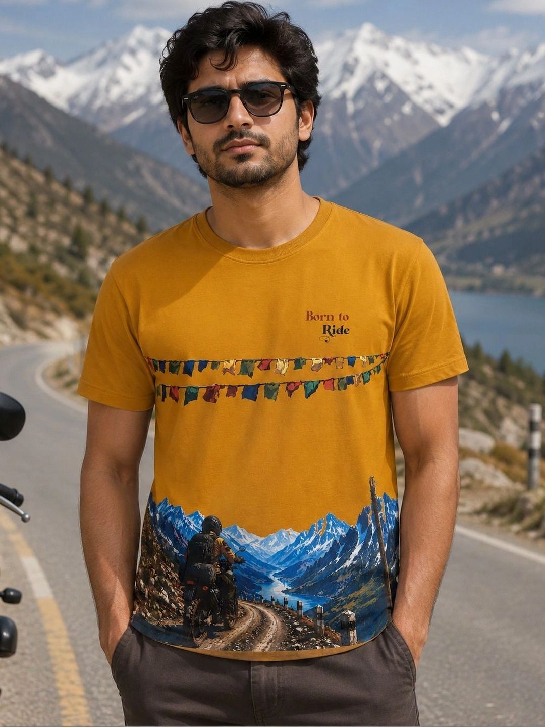 Warrior World Men Printed Pure Cotton T-shirt