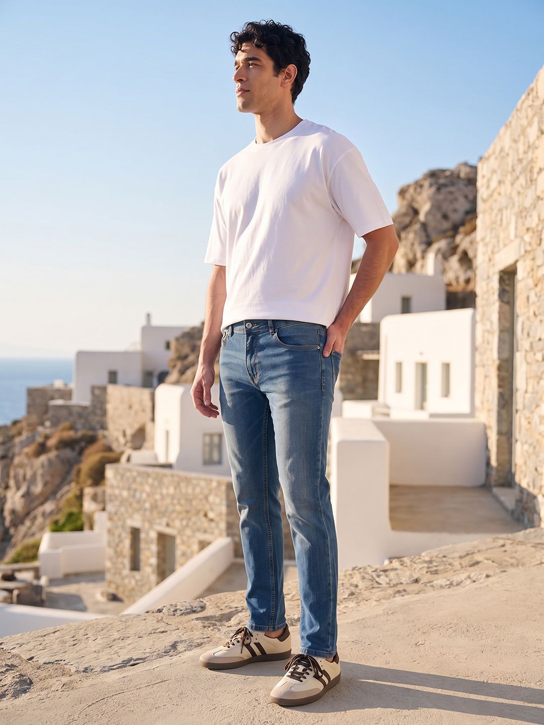 Mast & Harbour Men Slim Fit Stretchable Jeans