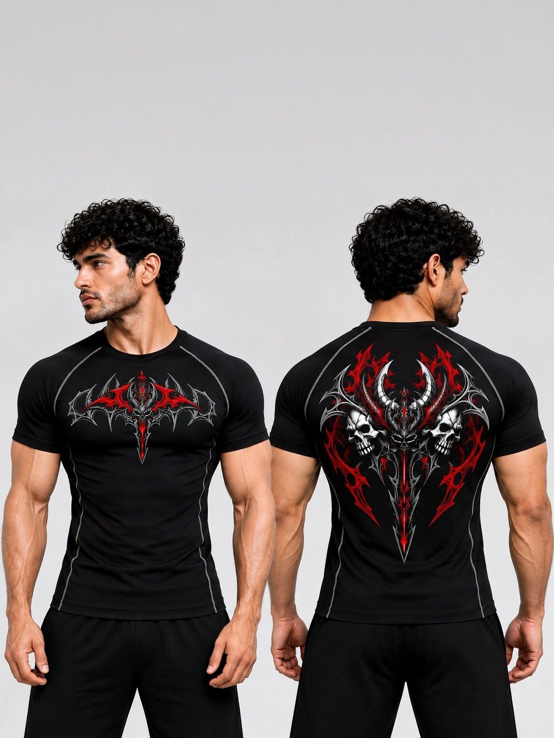 WAYUP Men Printed Dri-FIT Compression T-shirt