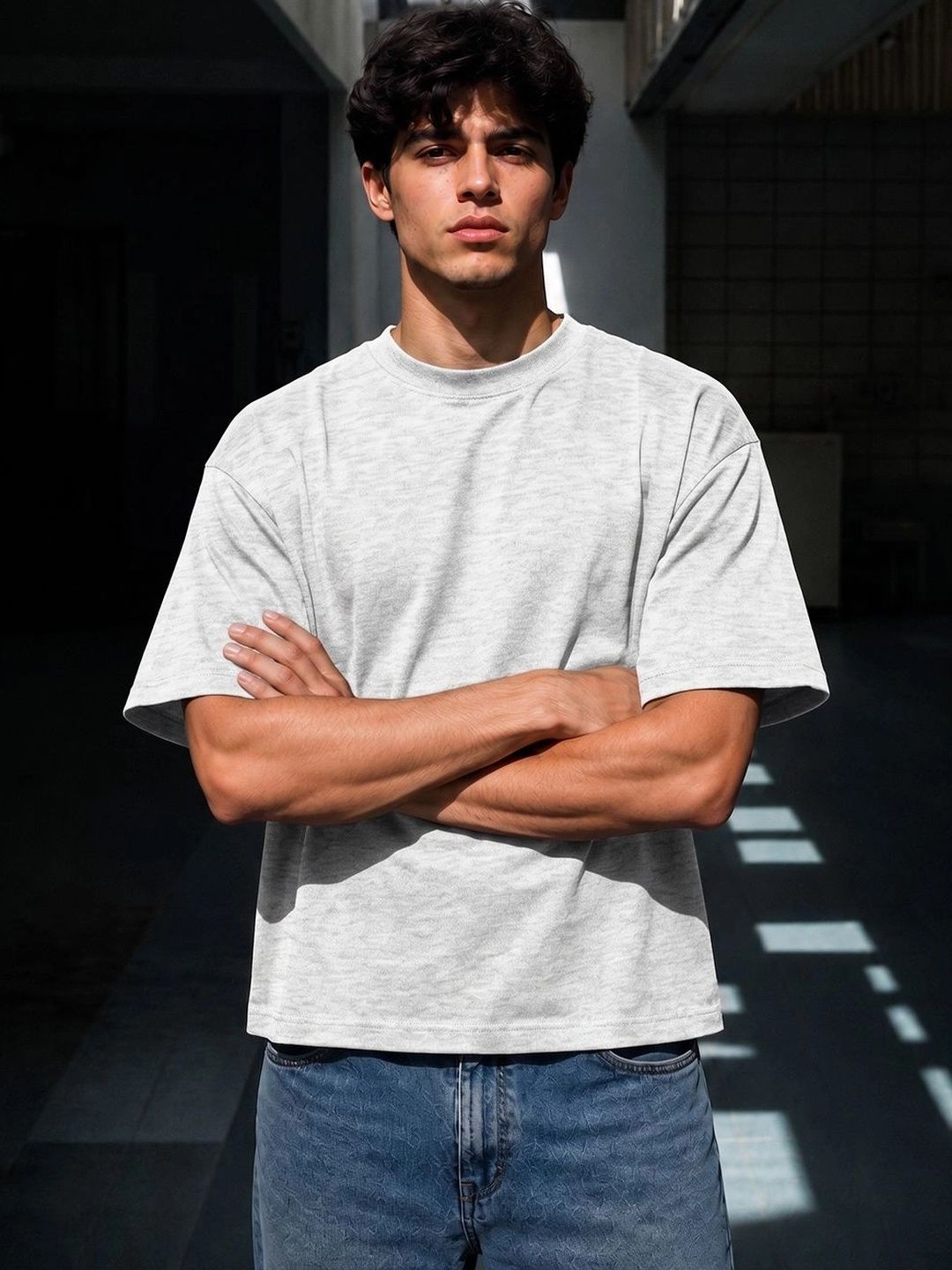 FTX Men Typography Printed Boxy T-shirt