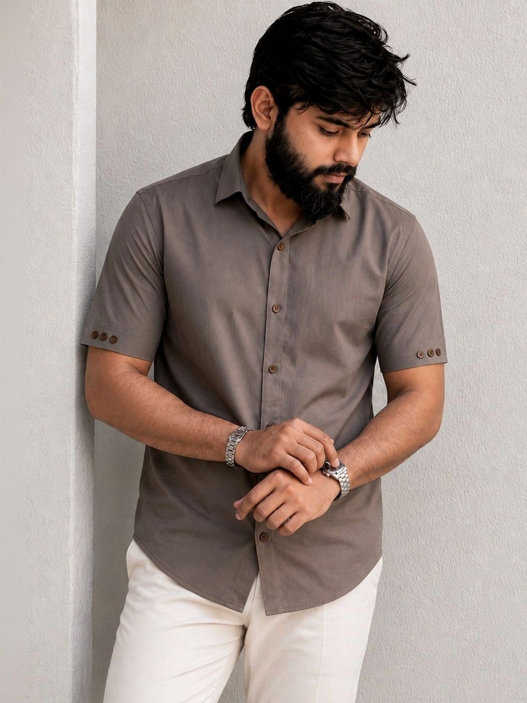 Charan Kanya Men Relaxed Casual Shirt