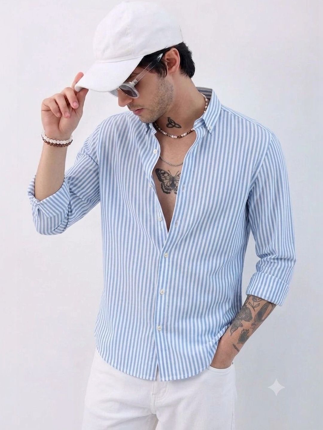 Falconwear Men Striped Casual Shirt