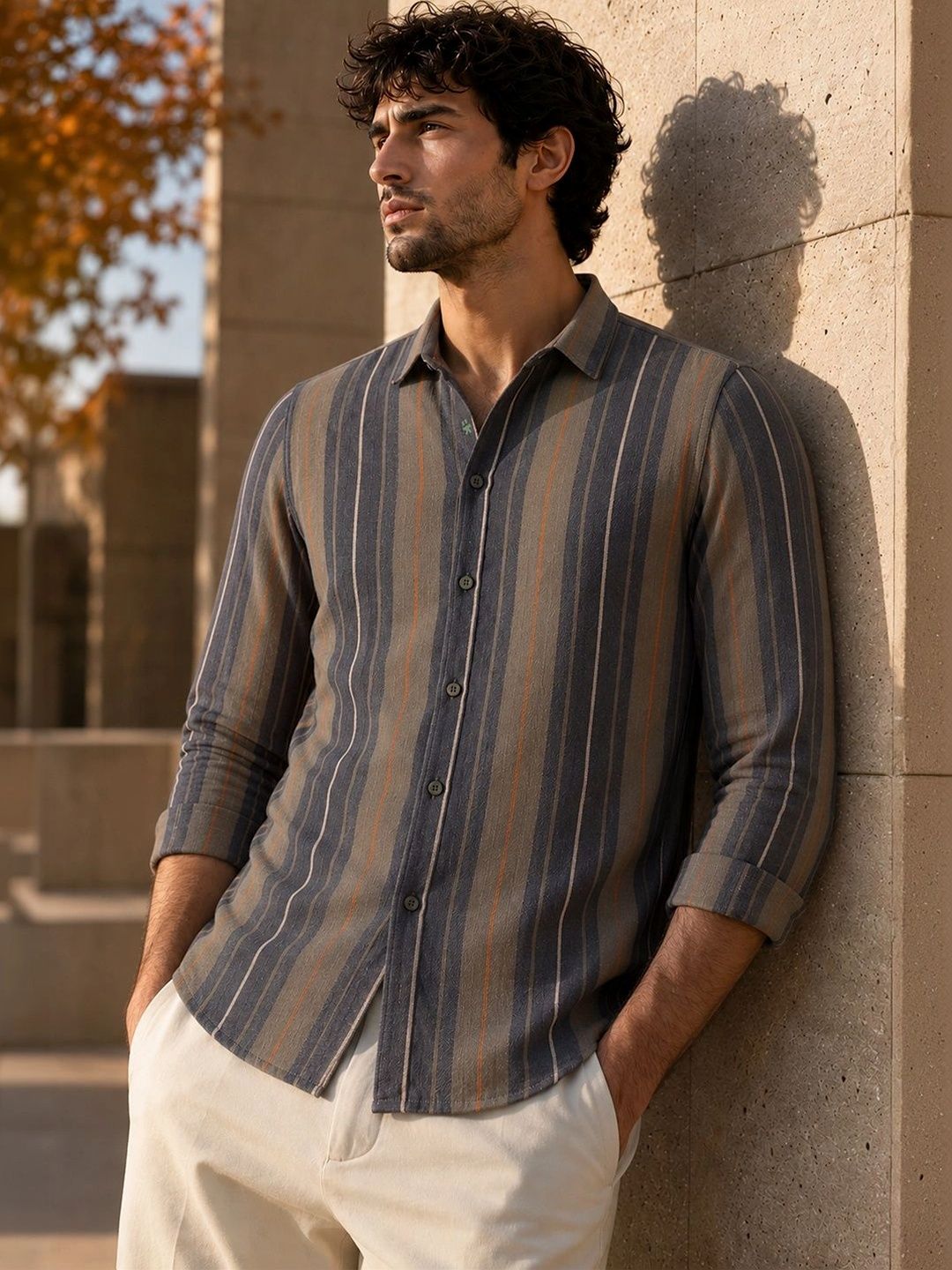 CAHOOT Men Standard Striped Casual Shirt