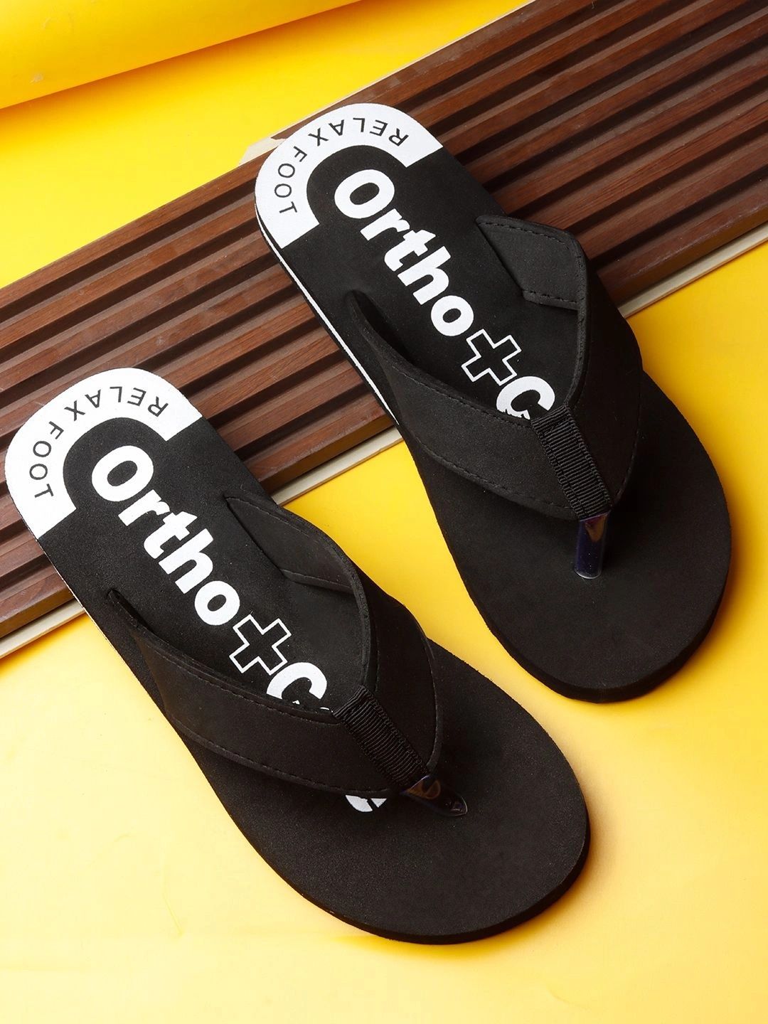 Vahmah Men Printed Thong Flip-Flops
