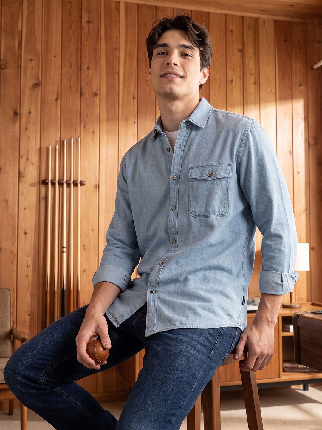 Aeropostale Denim Pure Cotton Casual Shirt