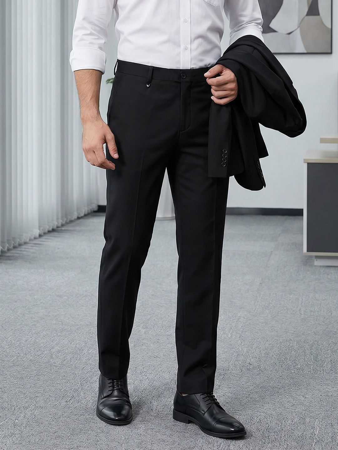 INVICTUS Men Slim Fit Formal Trousers
