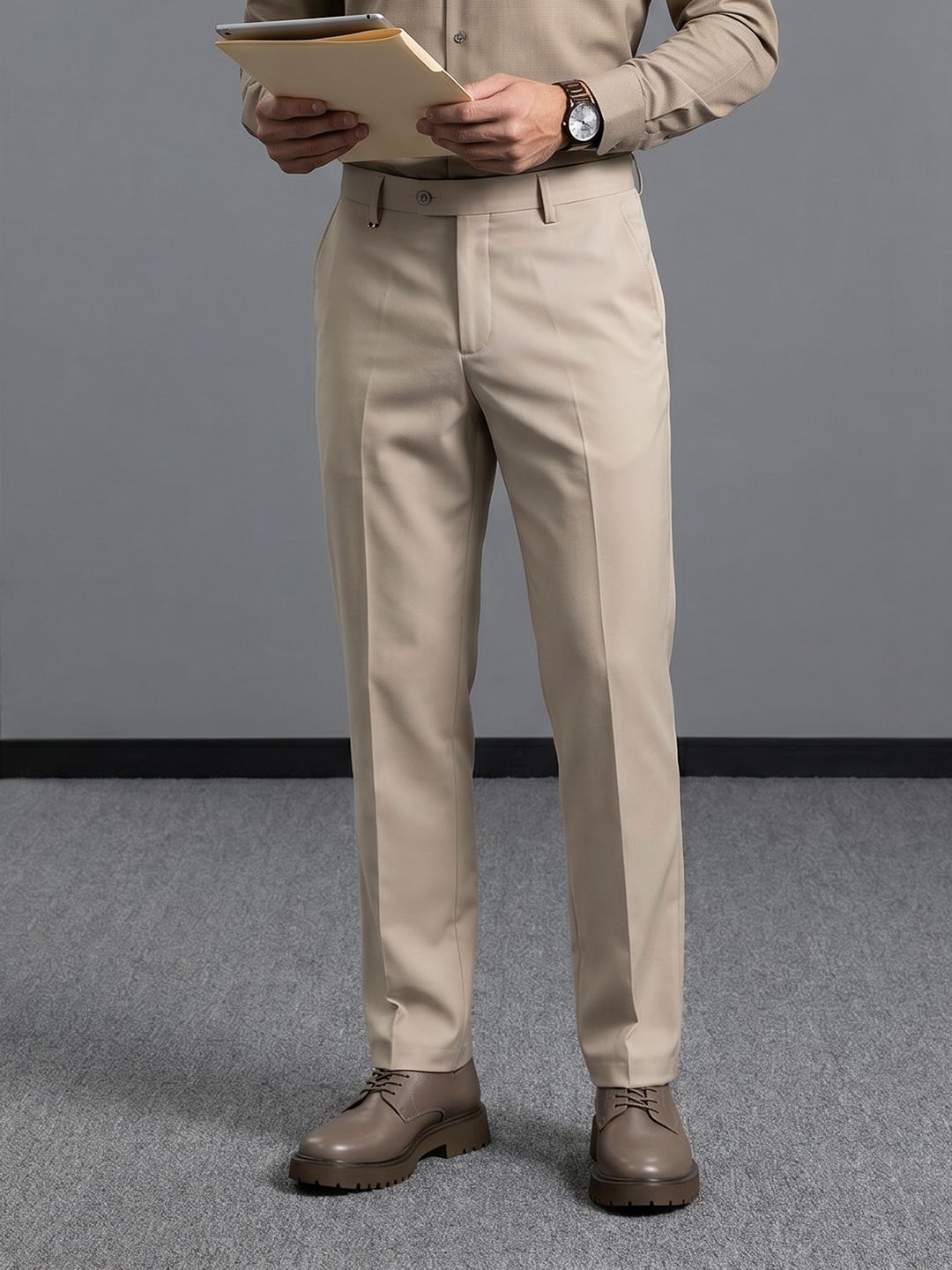 INVICTUS Men Slim Fit Formal Trousers