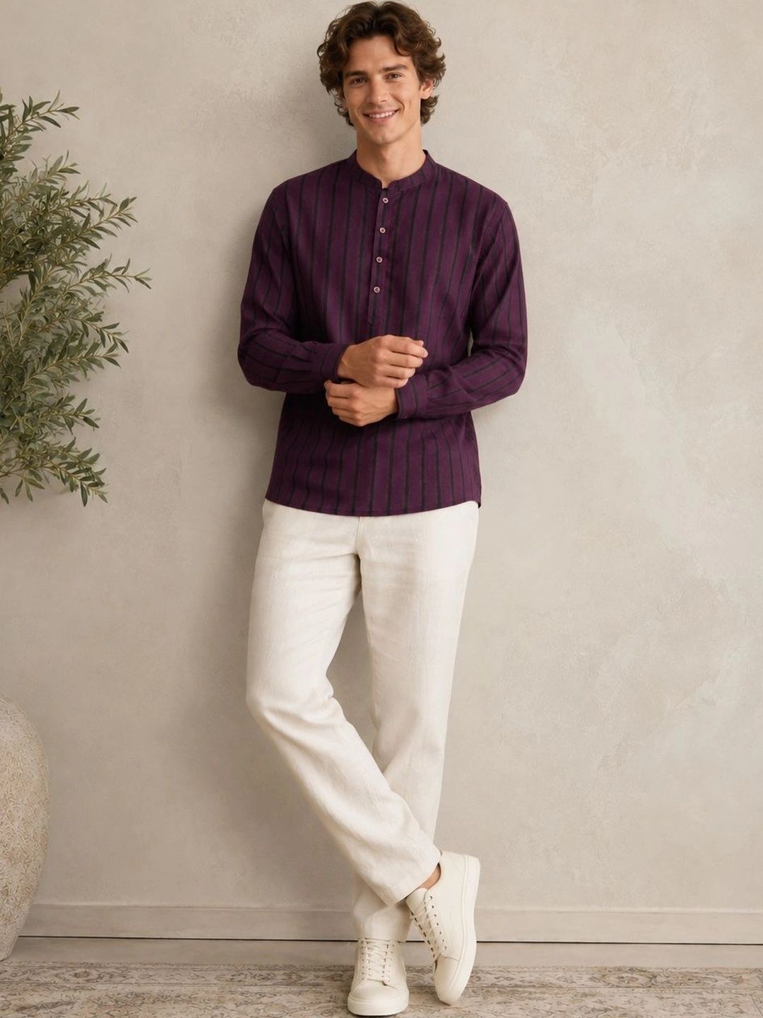 Anouk Men Striped Kurta