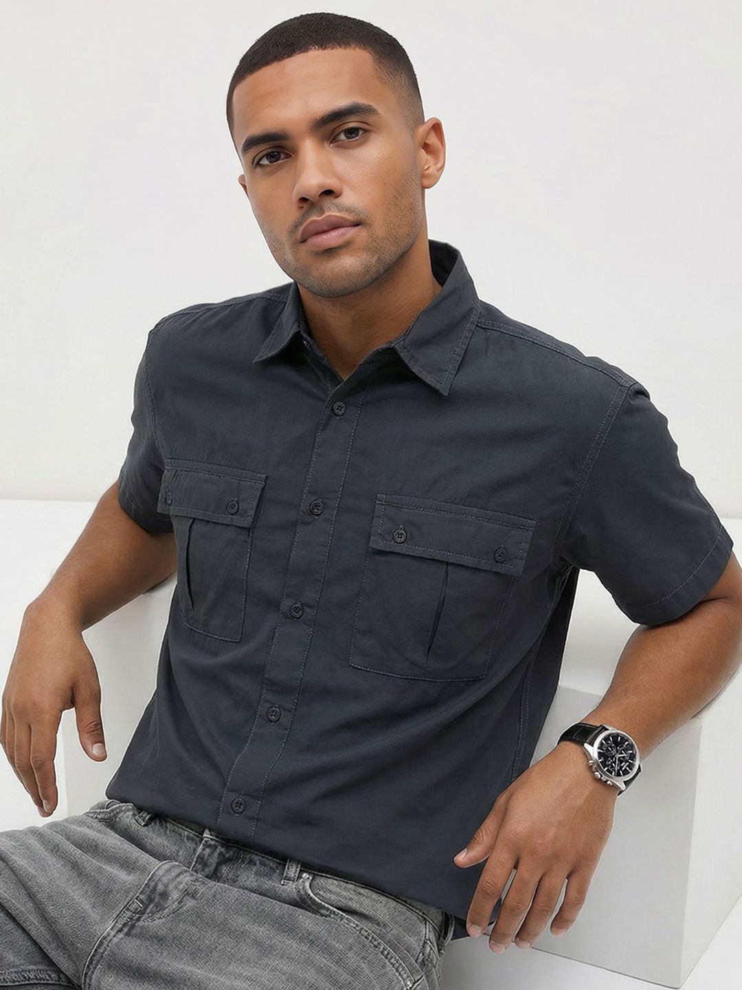 Roadster Life Co. Double Pocket Utility Shirt