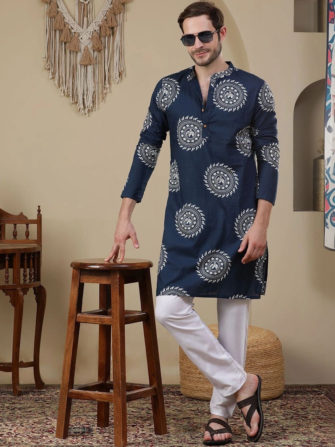 SOURAGYA Men Ethnic Motifs Printed Kurta