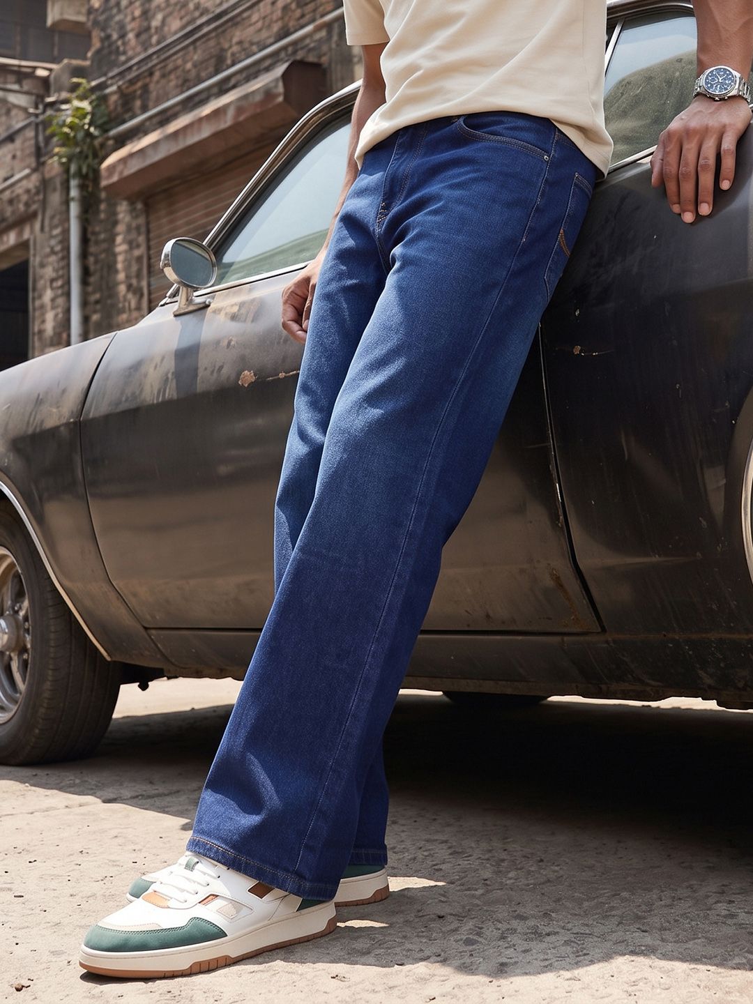 Roadster Men Mid-Rise Heavy Fade Stretchable Jeans