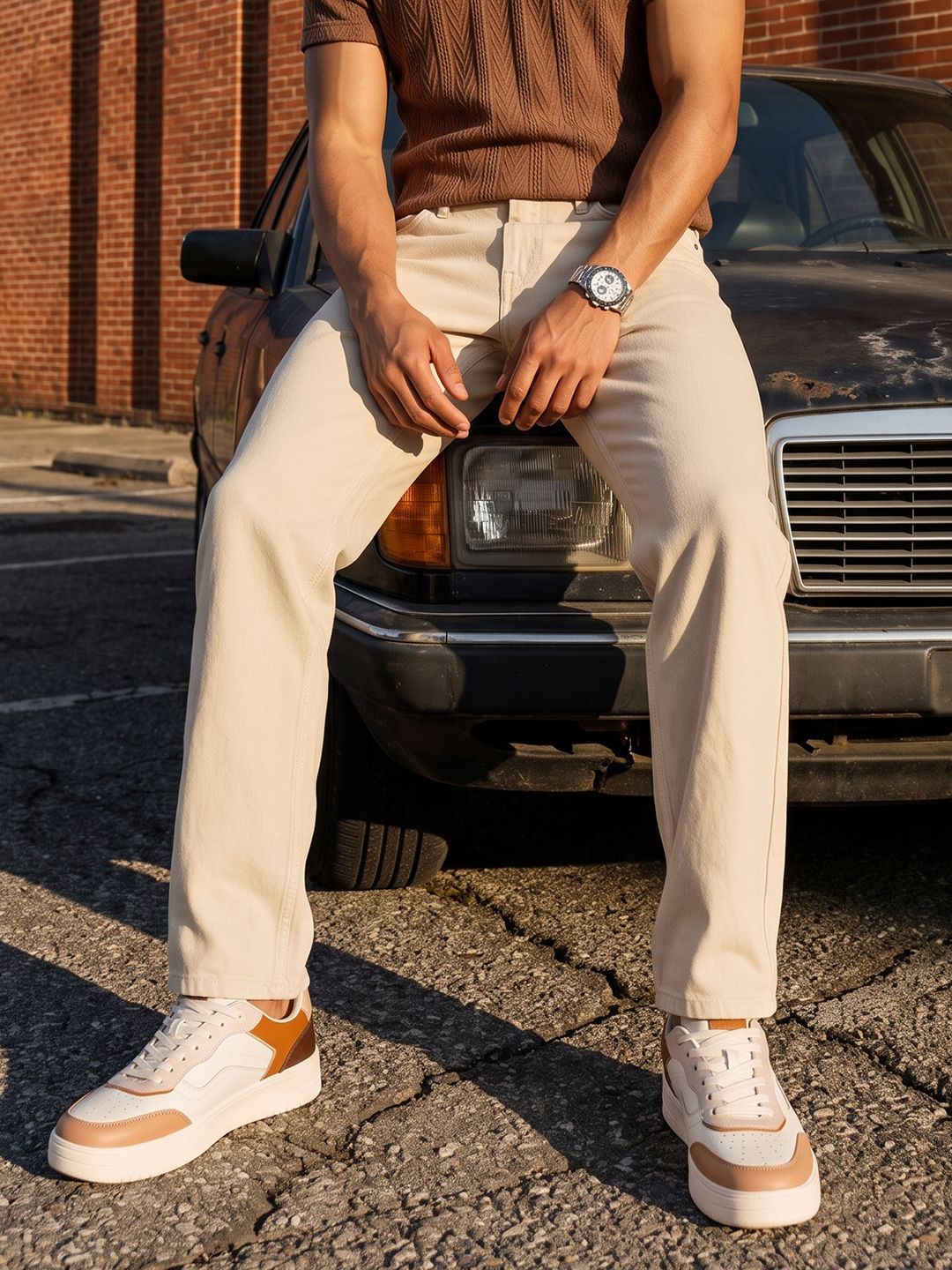 The Roadster Life Co. Men Relaxed Fit Pure Cotton Jeans