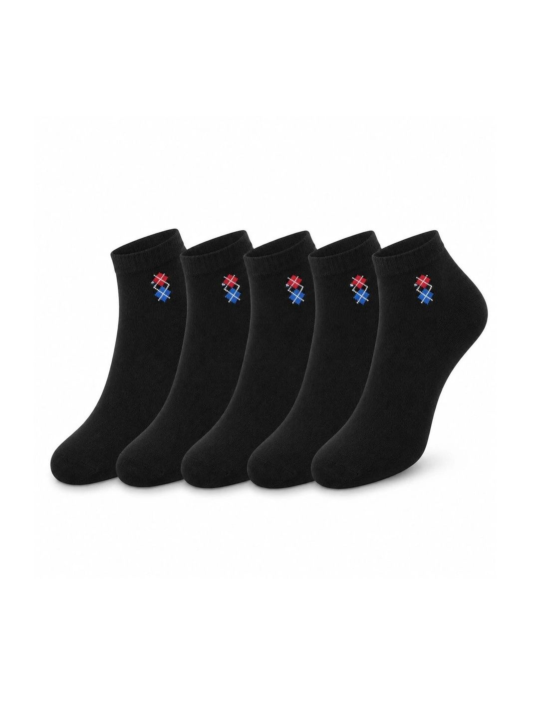Moda Rapido Men Pack of 5 Cotton Blend Assorted Patterned Ankle Length Socks