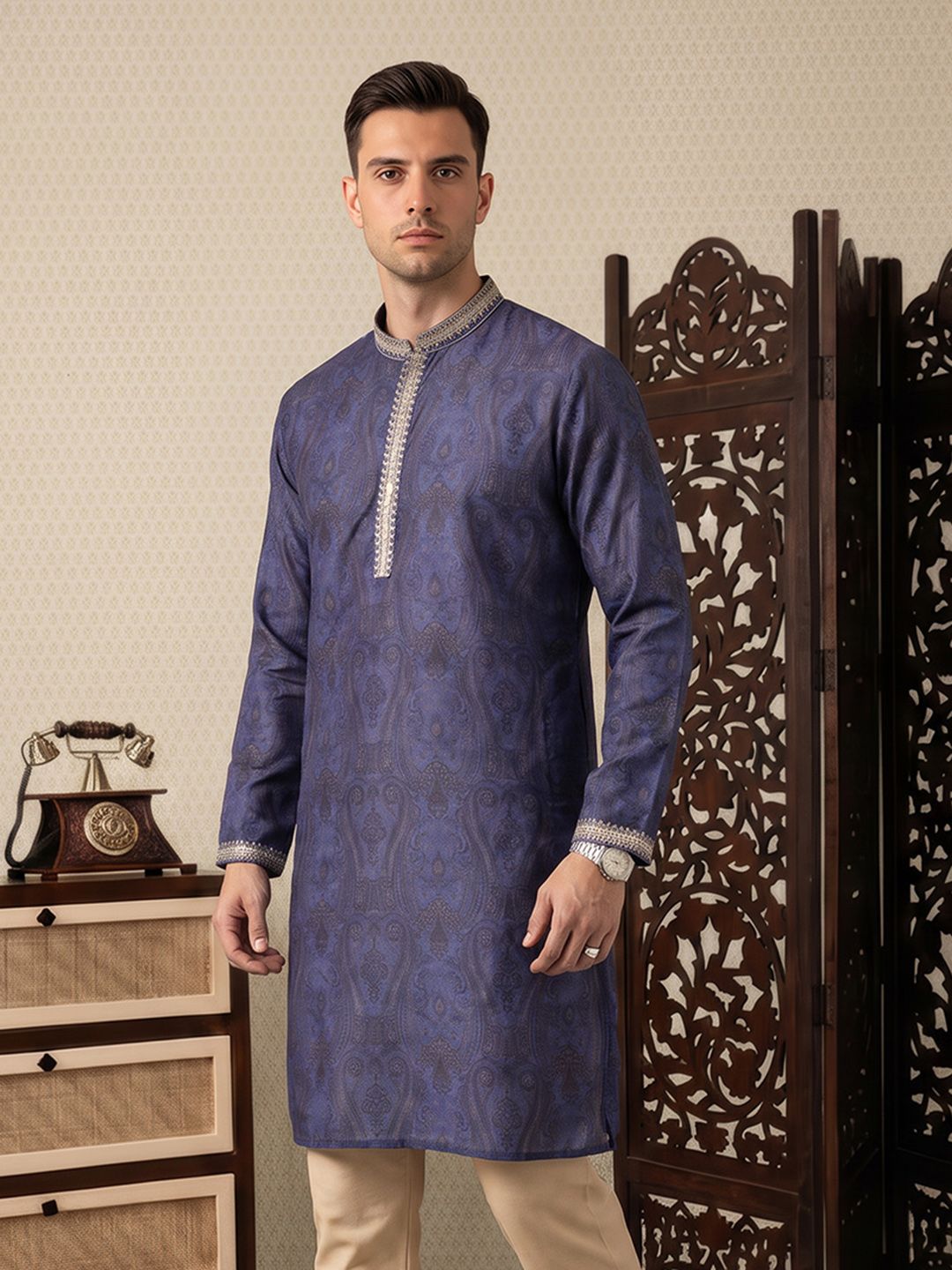 House of Pataudi Ethnic Printed Jashn Kurta