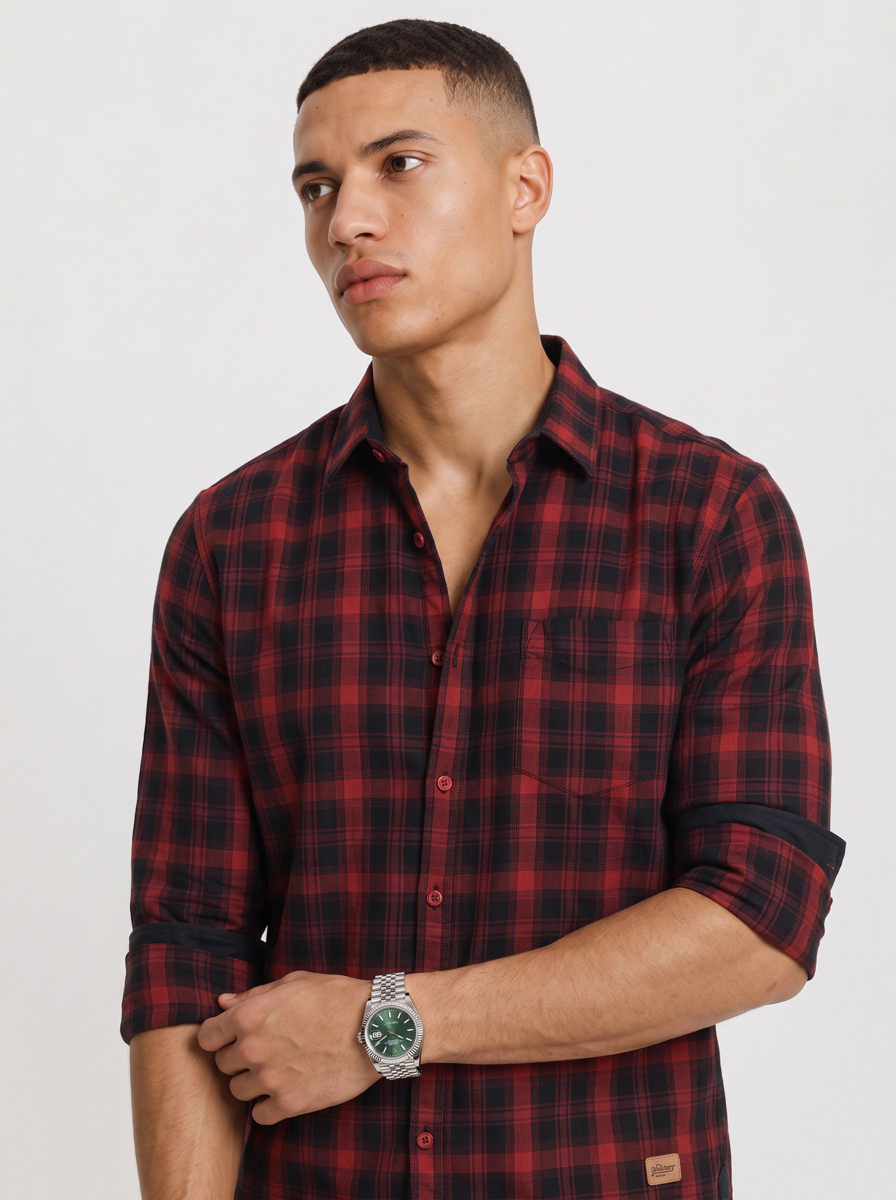 Roadster Life Co. Soft Touch Twill Plaid Casual Shirt