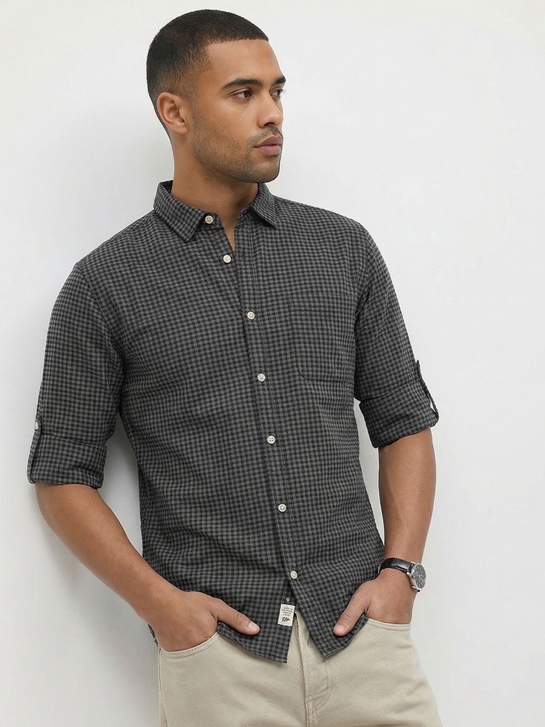 Roadster Life Co. Soft Touch Checked Casual Shirt