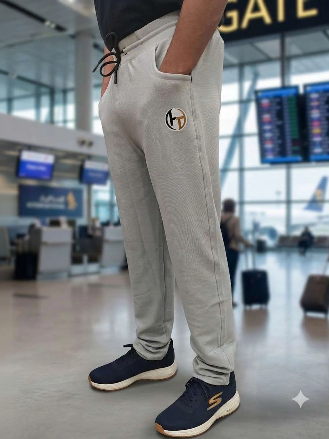 Bite and Style Men Slim Fit Brand Logo Training Track Pants
