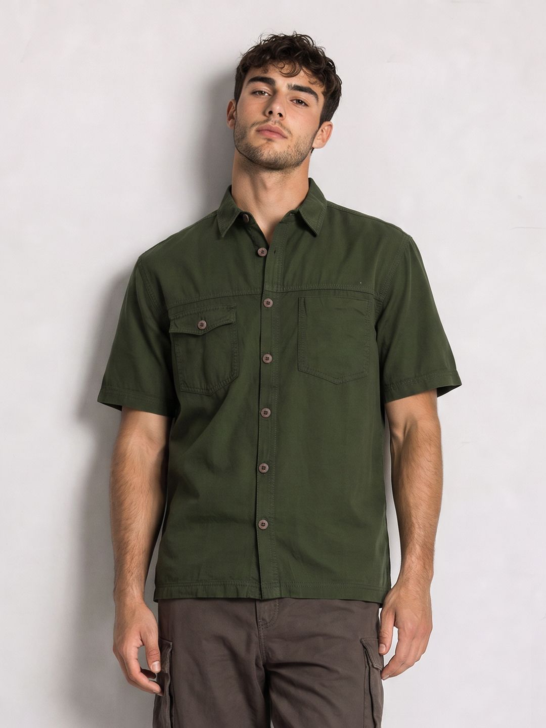 The Roadster Life Co. Spread Collar Pure Cotton Casual Shirt