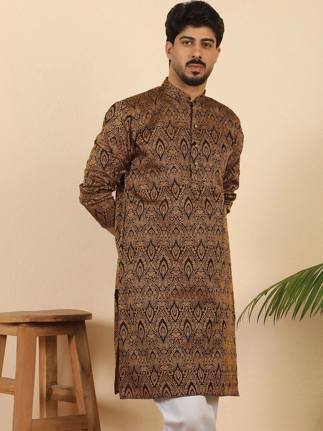 KRAFT INDIA Men Paisley Kurta