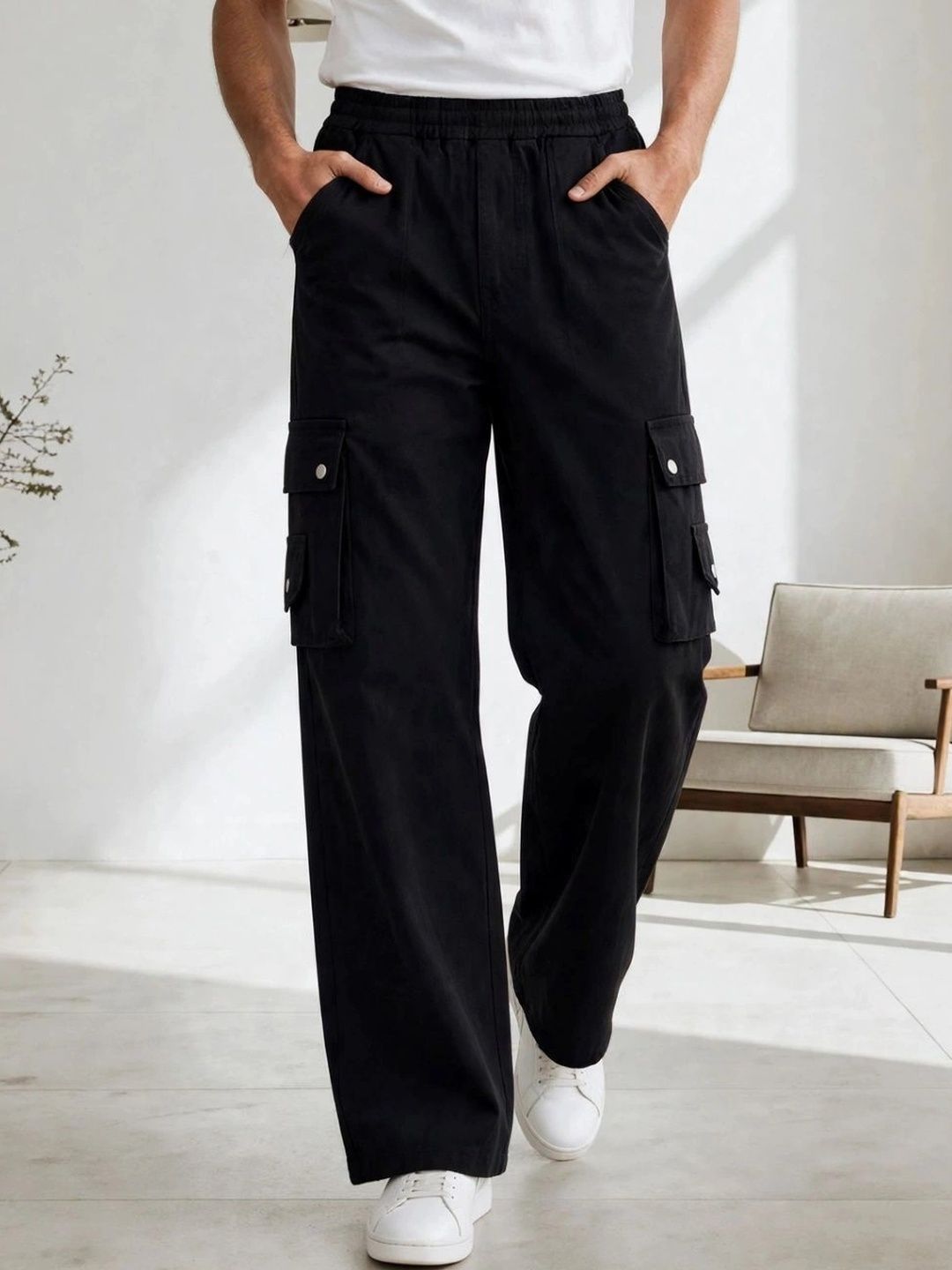 R.Code by The Roadster Life Co. Men Classic Regular Fit Mid-Rise Coated Stretchable Jeans