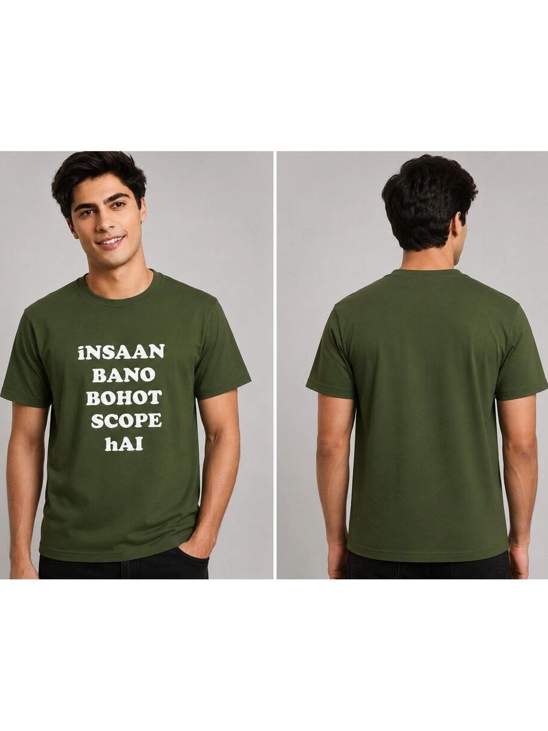 The Arth India Clothing Men Typography Printed Pure Cotton T-shirt