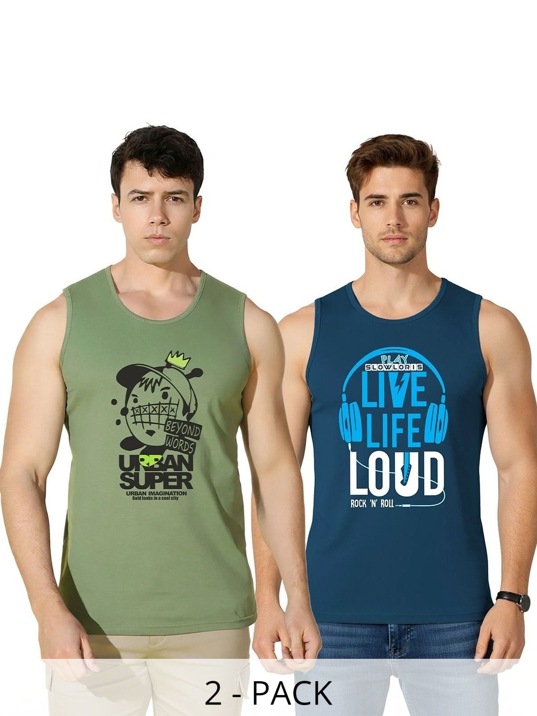 SLOWLORIS Men 2 Printed T-shirt