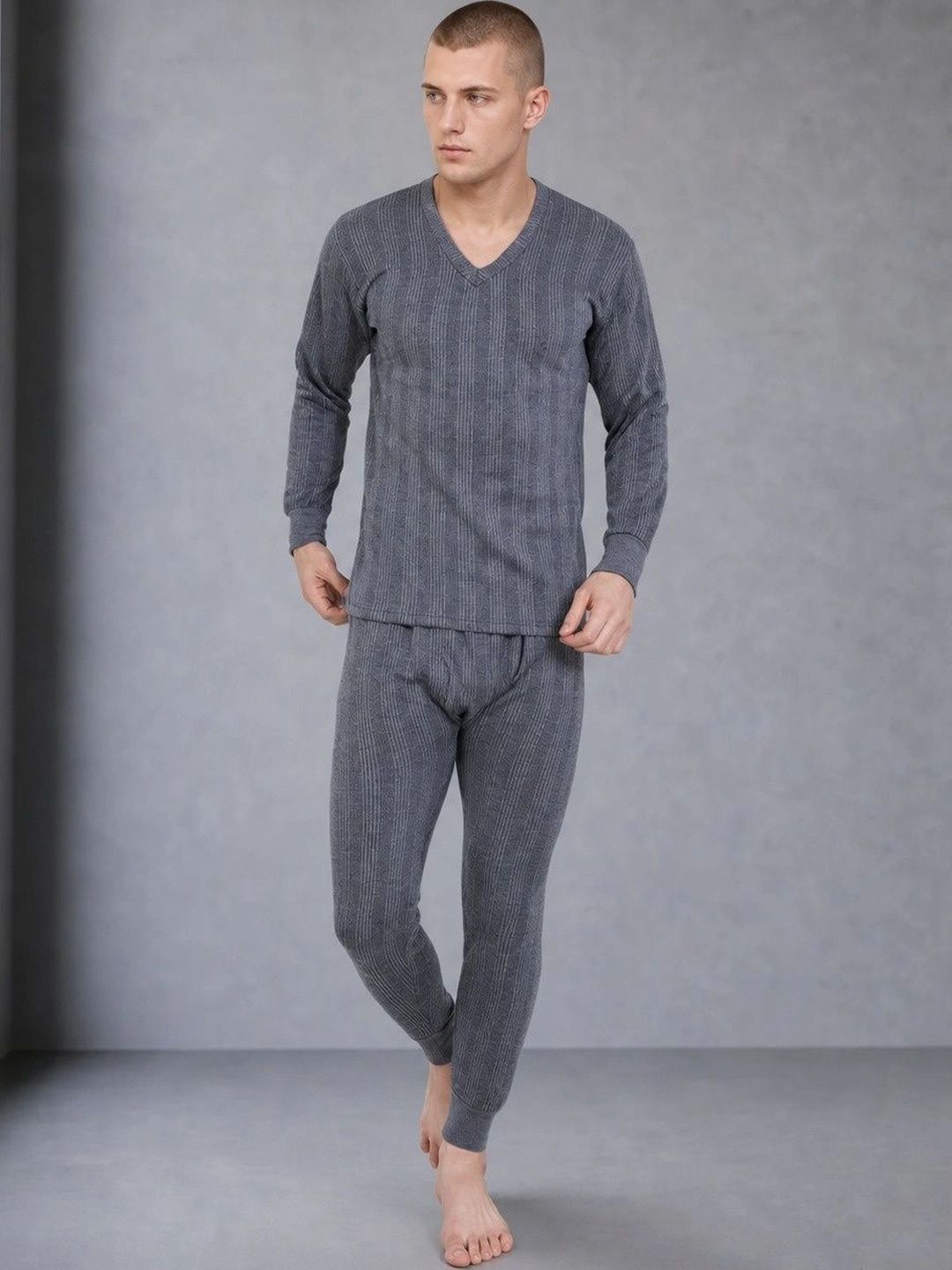 Moda Rapido Cotton V-Neck Thermal Set