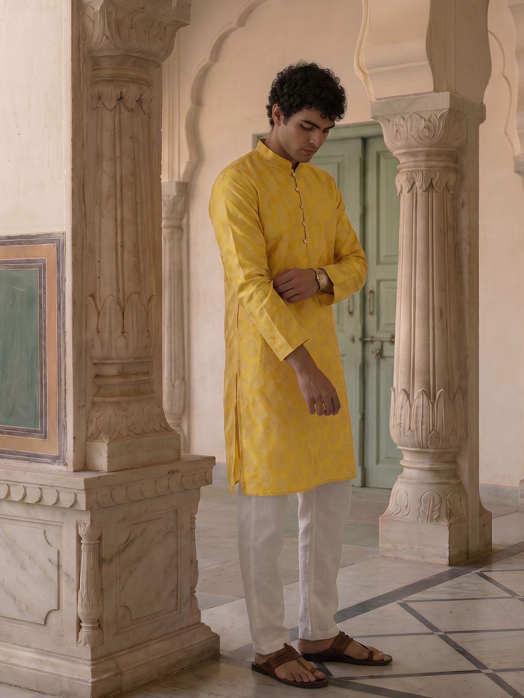 Anouk Ethnic Motifs Woven Design Kurta