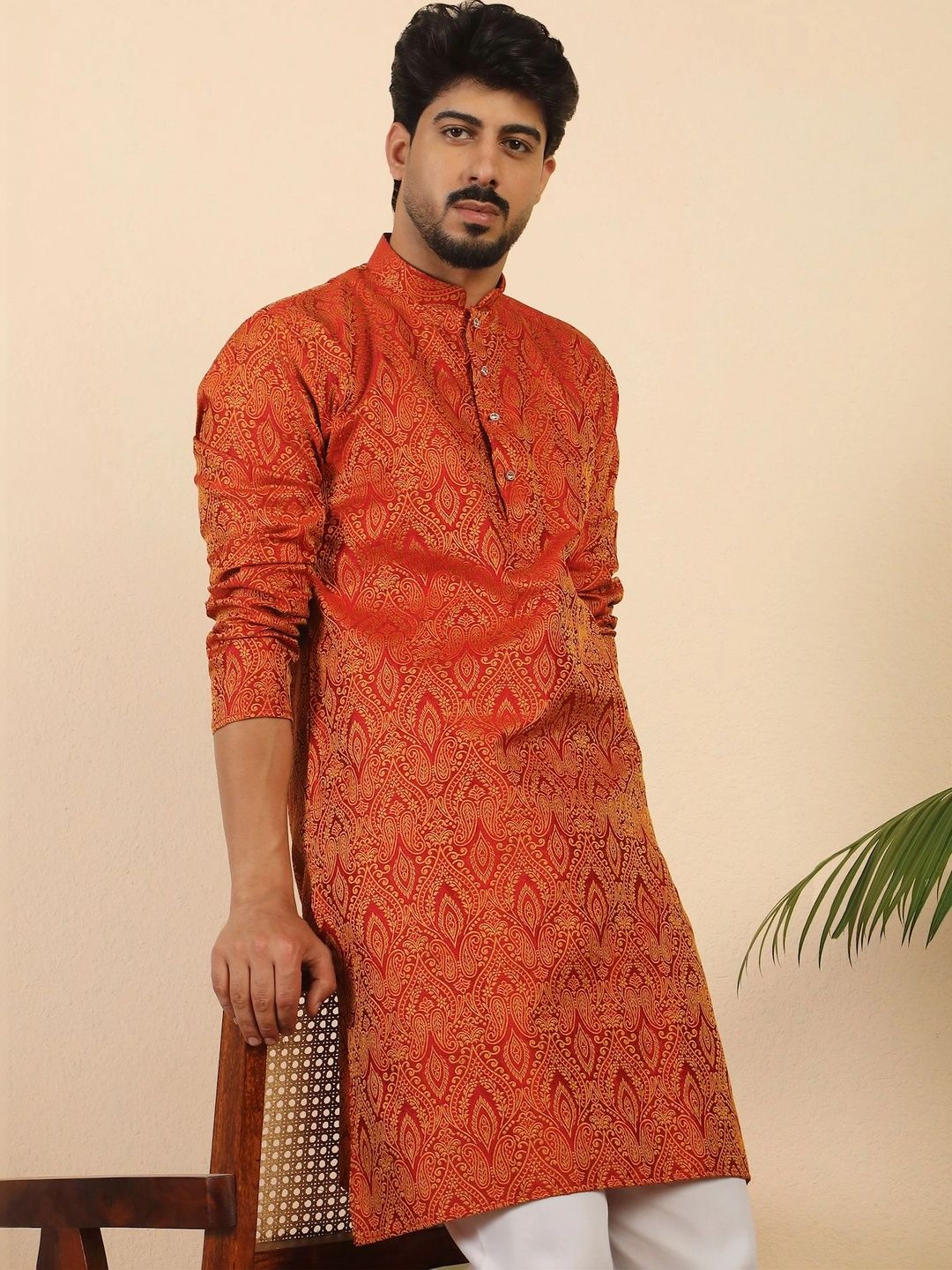 KRAFT INDIA Men Paisley Kurta