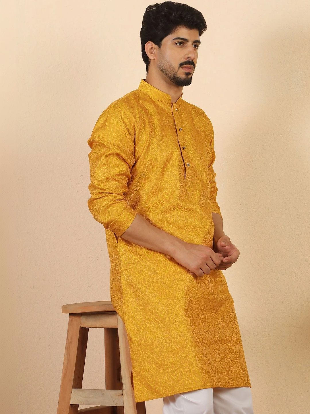 KRAFT INDIA Men Paisley Kurta