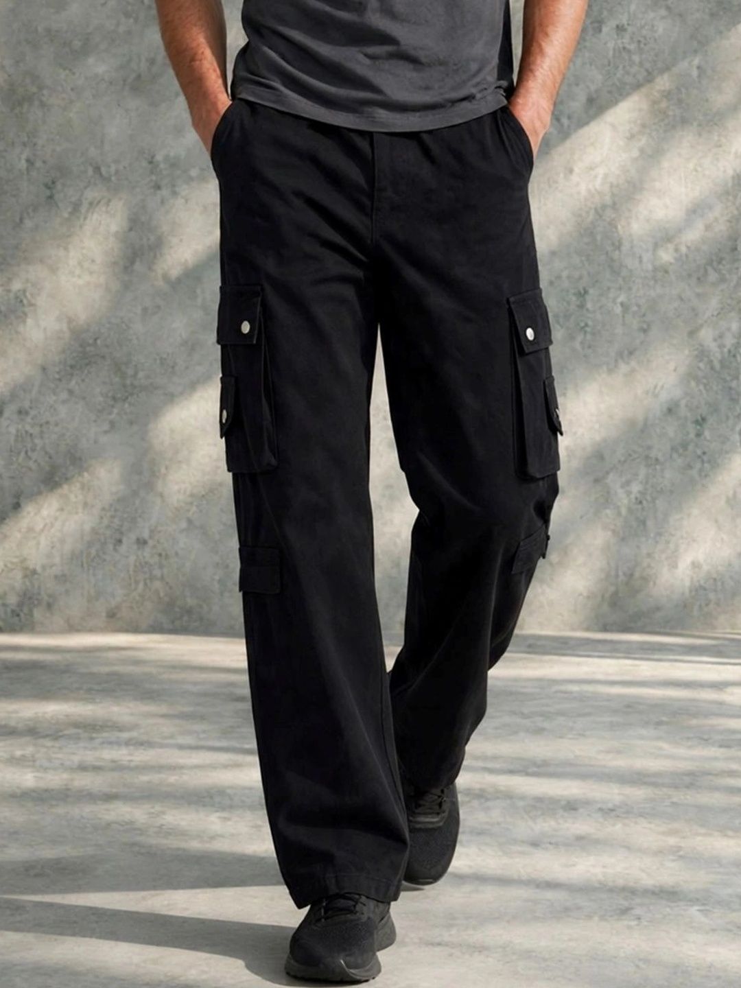 LINARIA Men Classic Regular Fit Mid-Rise Stretchable Jeans