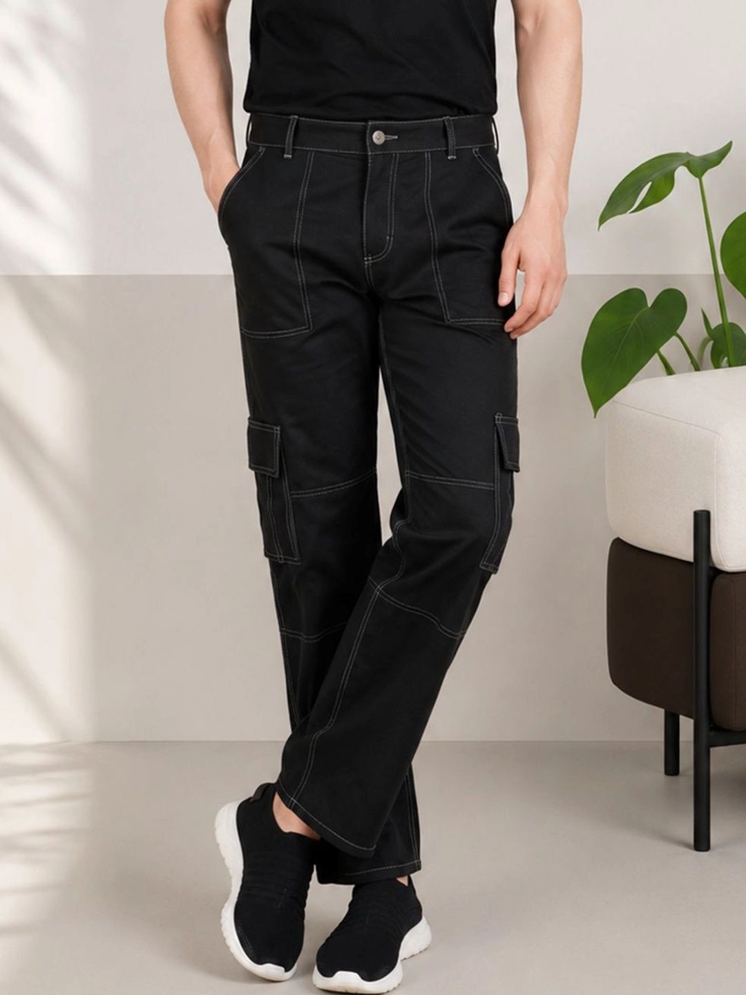 HERE&NOW Men Classic Regular Fit Mid-Rise Stretchable Jeans