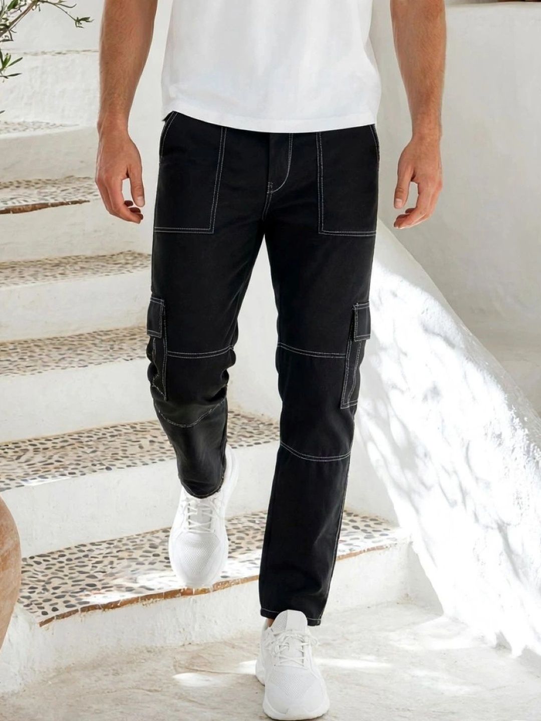 HERE&NOW Men Classic Regular Fit Mid-Rise Stretchable Jeans