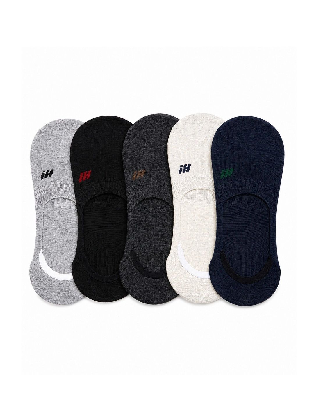 SHOPCASH Men Pack of 5 Cotton Assorted Shoe Liners Socks