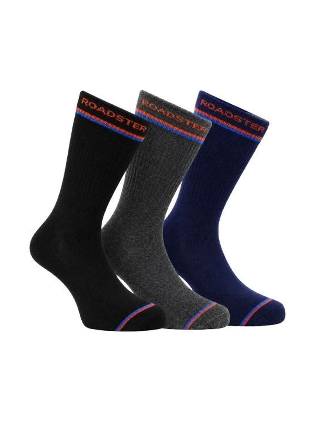 The Roadster Lifestyle Co. Men Pack of 3 Cotton Calf Length Socks
