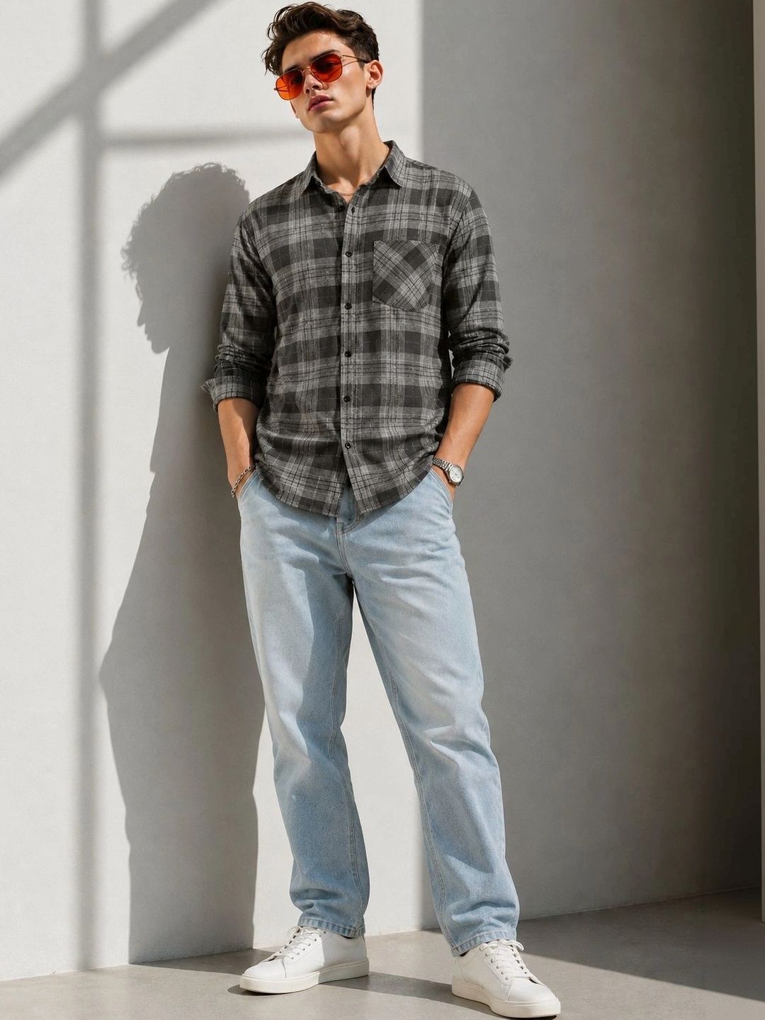 Moda Rapido Men Comfort Checked Casual Shirt