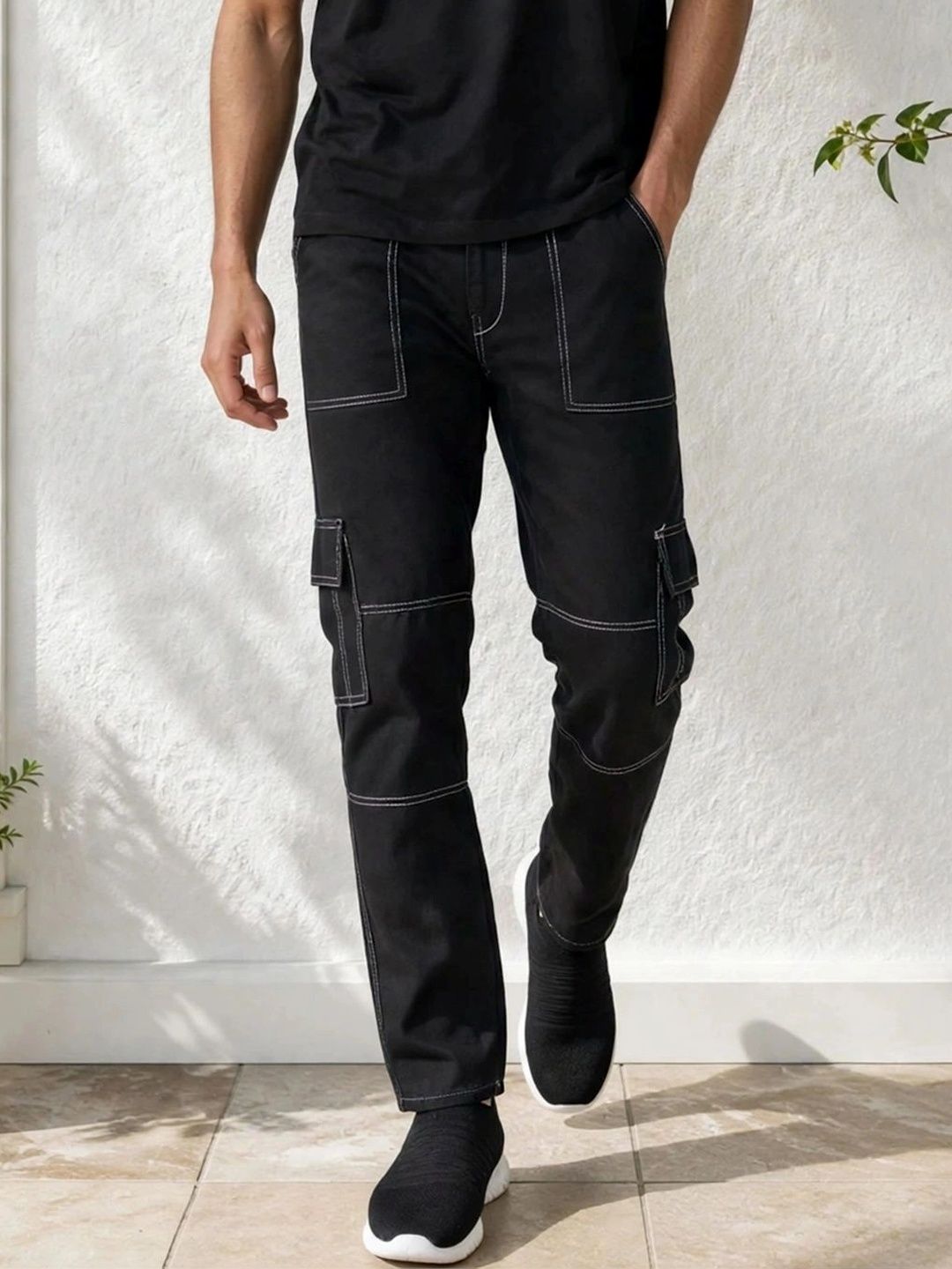 Metronaut Men Classic Regular Fit Mid-Rise Stretchable Jeans