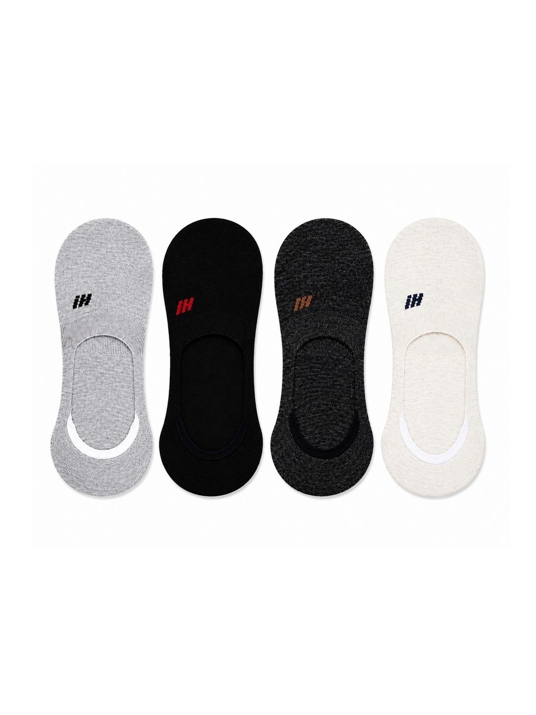 SHOPCASH Men Pack of 4 Cotton Assorted Shoe Liners Socks