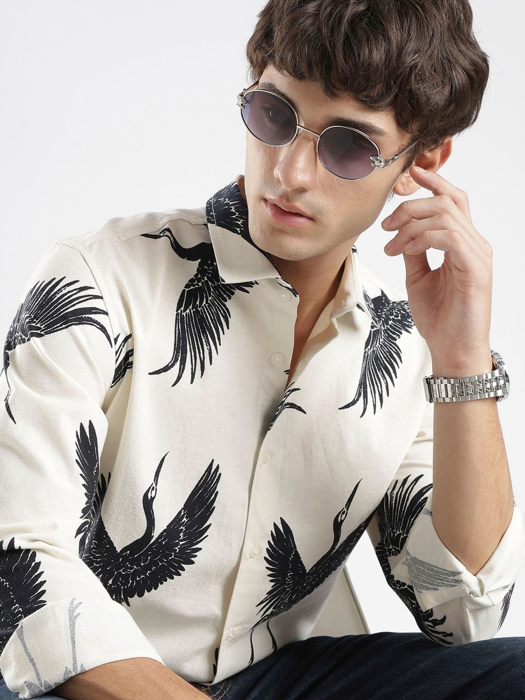 HERE&NOW Men Slim Fit Printed Casual Shirt