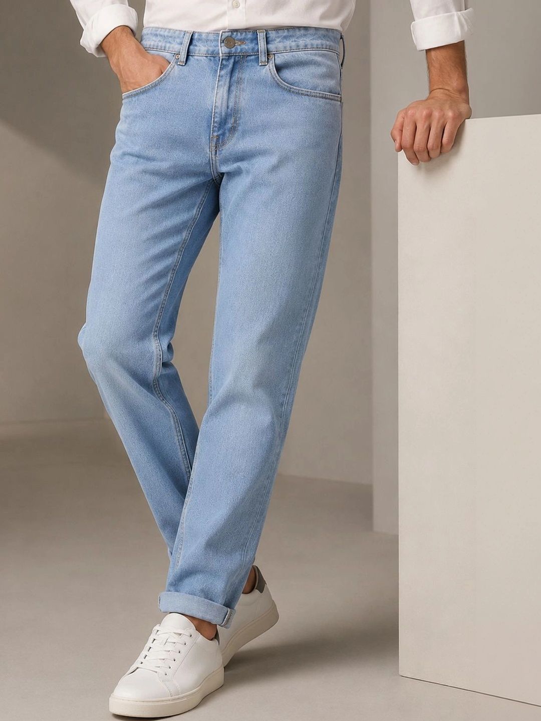 Hancock Men Classic Slim Fit Mid-Rise Clean Look Stretchable Jeans