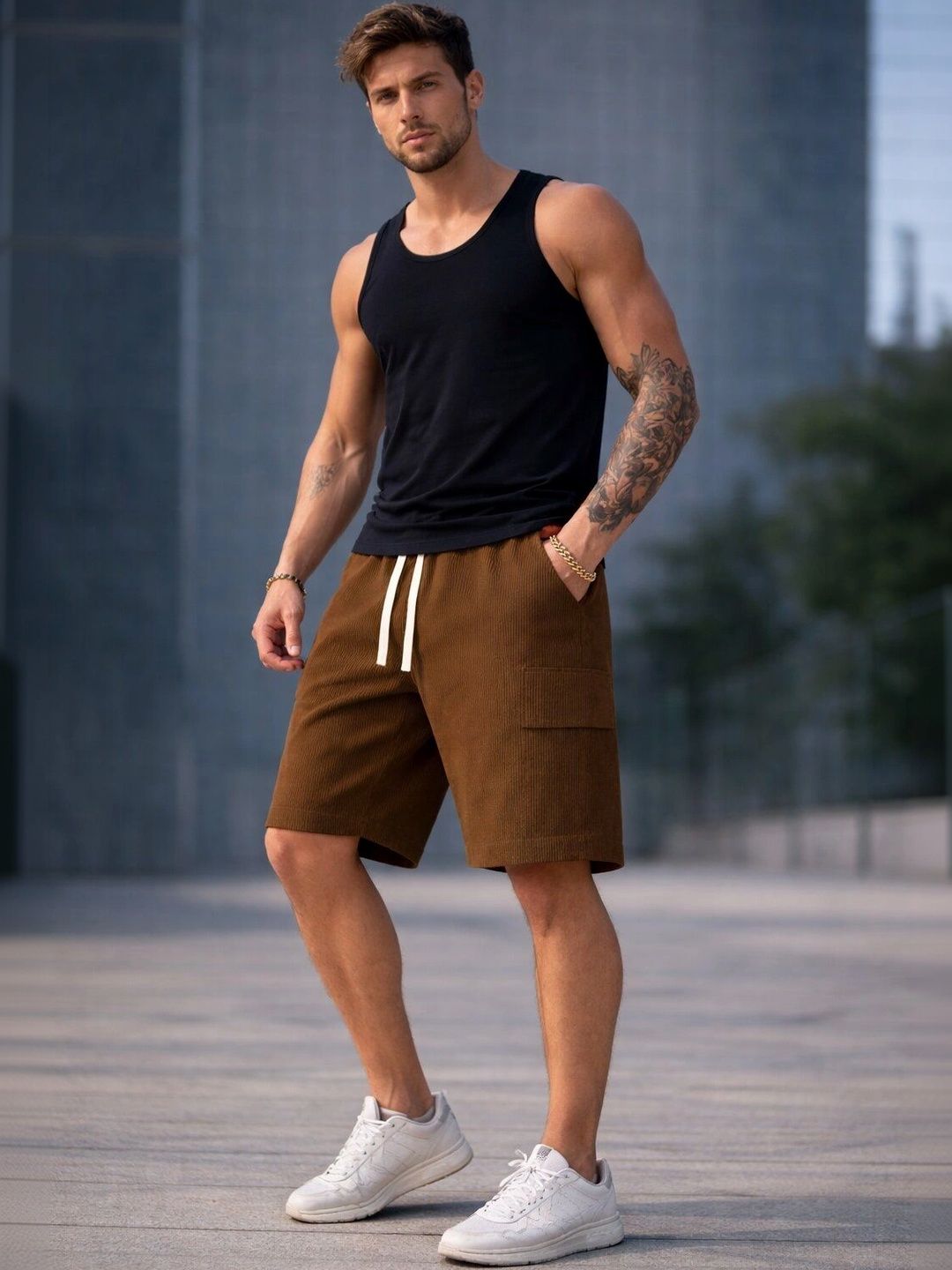 SWADESI STUFF Men Training or Gym Cargo Shorts