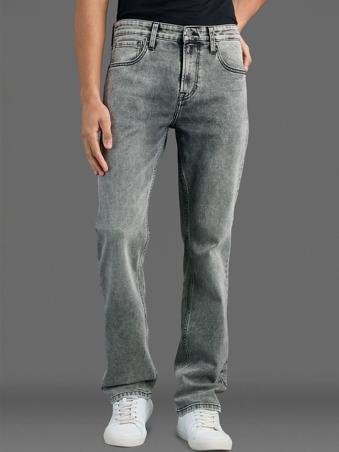 Pepe Jeans Men Holborne Straight Fit Mid-Rise Light Fade Stretchable Jeans